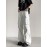 Men's Trendy White Cargo Jeans - Straight Leg, Multi-Pocket Design, Cotton Blend, Machine Washable