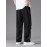 Men'S Casual Joggers, Polyester 100%, Basics Style, Solid Color, Regular Fit Straight Leg, with Drawstring Waist, for Spring/Fall - Non-Stretch Woven Fabric