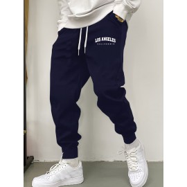 LOS ANGELES Print Sweatpants, Comfortable, Autumn/Winter Joggers
