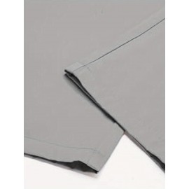 1pc Men'S Casual Cotton Drawstring Pants - Solid Color, Non-Stretch Fabric, Regular Fit, All-Season Straight Leg Cargo Trousers