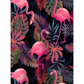 Men's 3D Flamingo Pattern Print Short Sleeve Lapel Shirt Top, Casual Button Up Shirt For Summer Daily Wear And Vacation Resorts