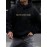 Men's Casual Fleece-Lined Hoodie with Letter Print - Cozy Pullover Sweatshirt, Kangaroo Pocket, Long Sleeve, Polyester Blend