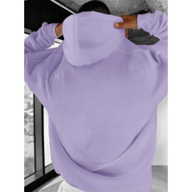 ME VS ME Print, Men's Casual and Cozy Hoodies, Trendy Long Sleeve Hooded Sweatshirt, Casual Versatile Top for Autumn Winter